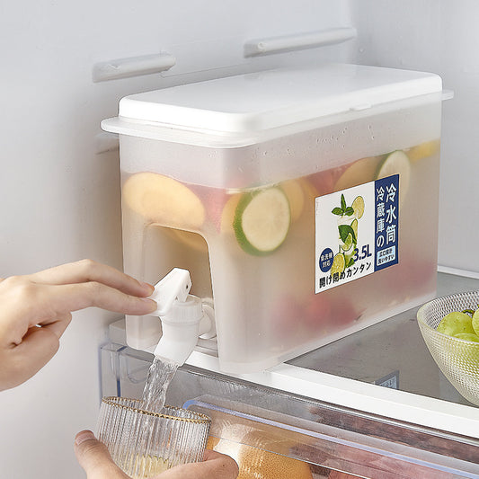 Cold water kettle with faucet – 3.5L refrigerator storage jug for juice, tea, and lemonade