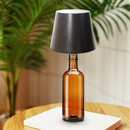 Creative LED Wine Bottle Table Lamp – Rechargeable & Dimmable Headlight for Home Decor