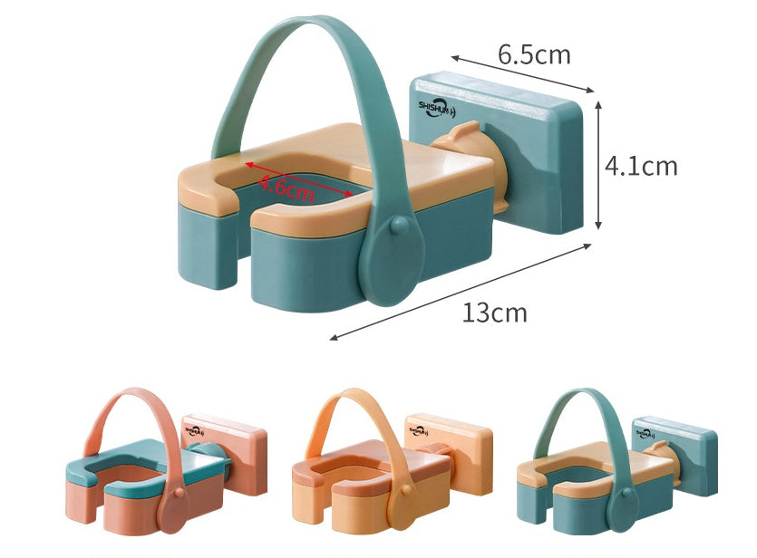 Hair Dryer Wall-Mounted Rack – Punch-Free, Rotatable, Multifunctional Blower Storage for Bathroom & Toilet