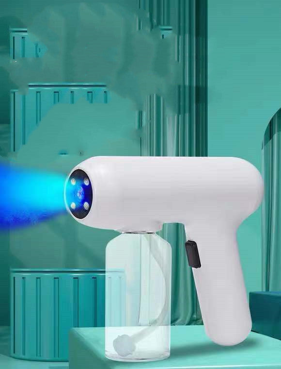 Wireless Electric Sanitizer Sprayer – Handheld Nano Steam Disinfection Gun with Blue Light | USB Rechargeable Atomizer for Home, Car & Office