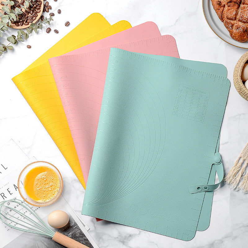 Non-Slip Silicone Dough Rolling Pad for Baking & Kneading – Large Size, Available in Yellow, Green, and Pink