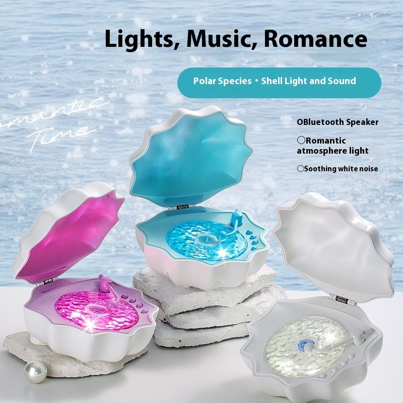 Wireless Bluetooth Mini Shell Light Stereo Speaker - Portable, Colorful LED Light, Perfect for Desktop, Outdoor, & Home Use