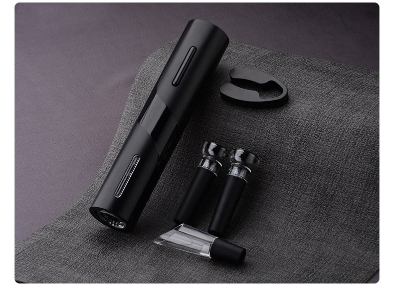Five-in-One Electric Bottle Opener Set – Red Wine Decanter, Vacuum Stopper, and More | Perfect Business Gift, Wedding, and Housewarming Present