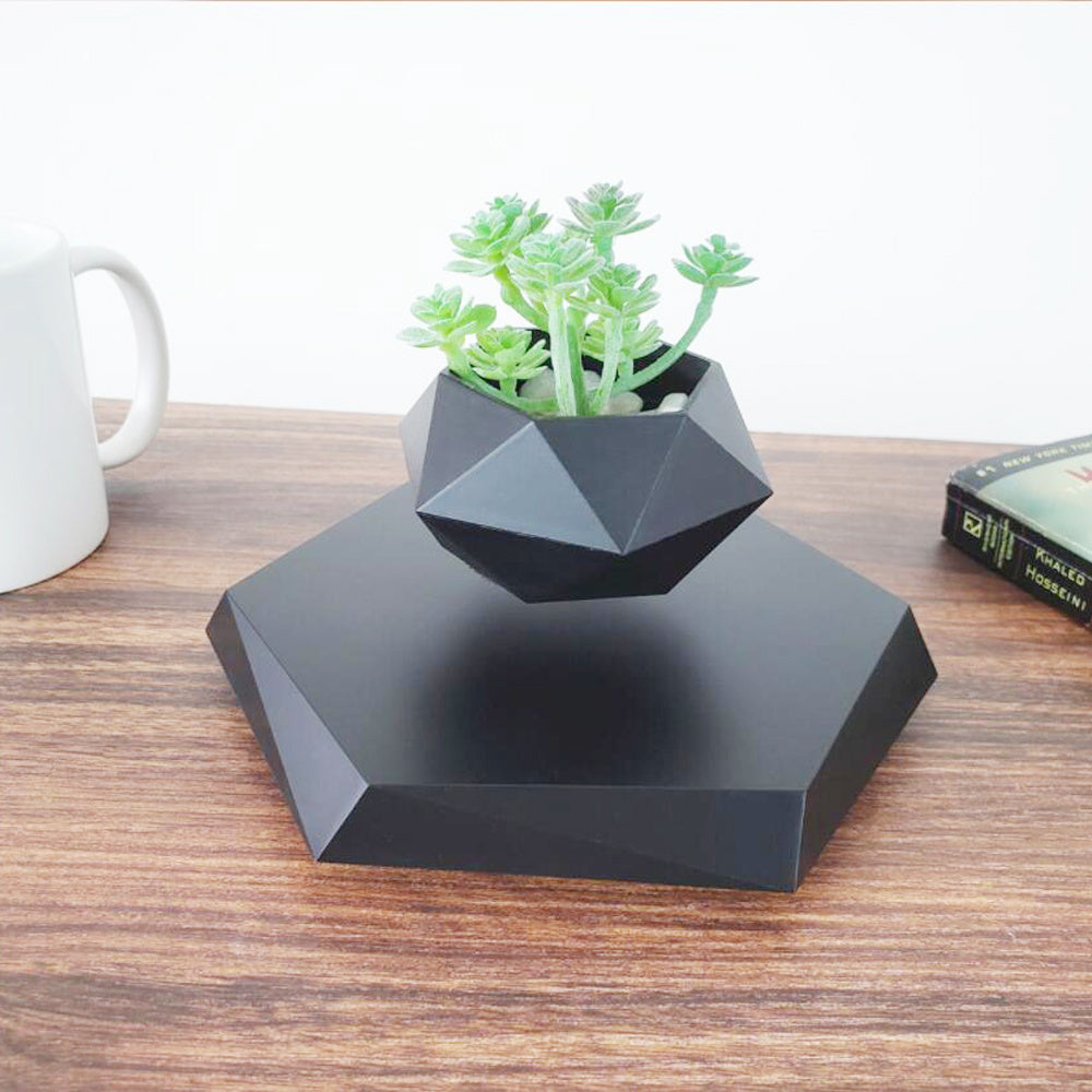 Floating Magnetic Levitating Flower Pot – Air Bonsai Planter for Home & Office Desk Decor | Creative Gift Idea