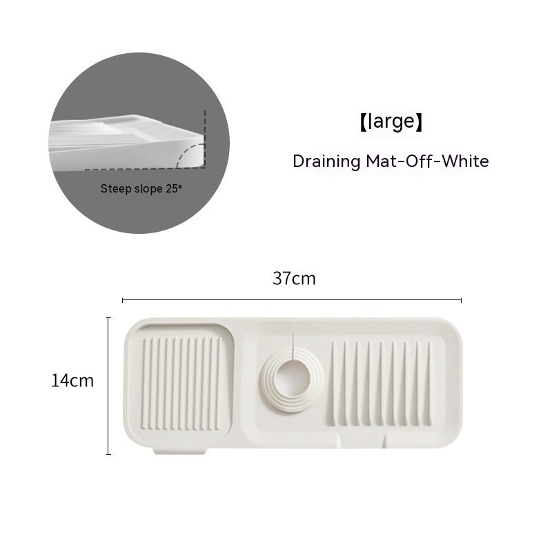 Silicone Faucet Splash Guard Mat – Waterproof Anti-Splash Drain Pad for Kitchen & Bathroom