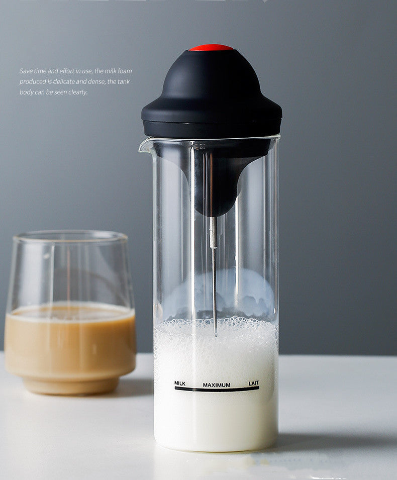 Electric Milk Frother for Coffee and Latte, a modern handheld beverage mixer designed for creating frothy milk for coffee, lattes, and other beverages. With its sleek, ergonomic design, this electric frother ensures smooth, creamy foam every time. Perfect for home baristas looking to elevate their coffee experience. Shop now at Everything Amazing Shop for this product.