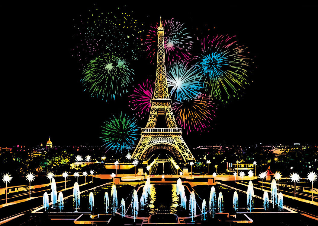 Creative City Night Scene Scratch Painting Kit | Colourful Urban Scratching Art