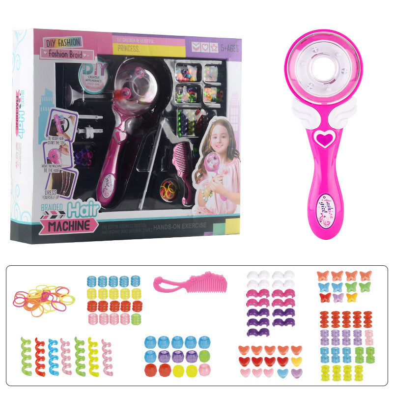 Girls Electric Hair Braiding Machine Toy – DIY Twist Braider for Kids Aged 7–14