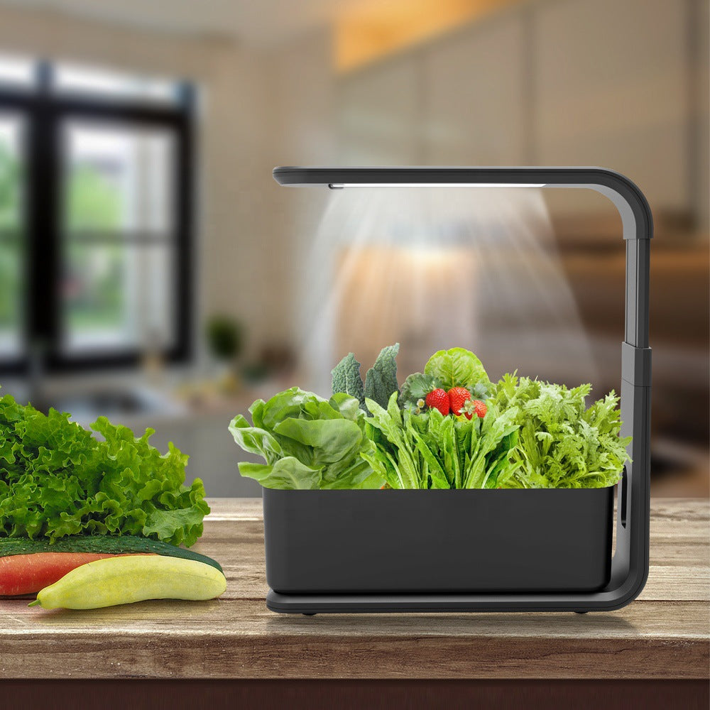 Indoor Hydroponic Smart Plant Planter for home and office use. Perfect for growing fresh vegetables with the convenience of an LED grow light, providing optimal lighting conditions for plant growth. Ideal for small spaces and anyone interested in sustainable, indoor gardening. Enhance your home or office with this easy-to-use, space-saving hydroponic vegetable planter. Shop now at Everything Amazing Shop for this product.