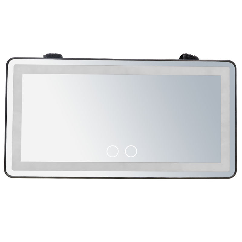 LED Makeup Mirror with Three-Colour Light and Adjustable Brightness, USB Rechargeable, ABS Frame, Type-C Charging, Black and White Options