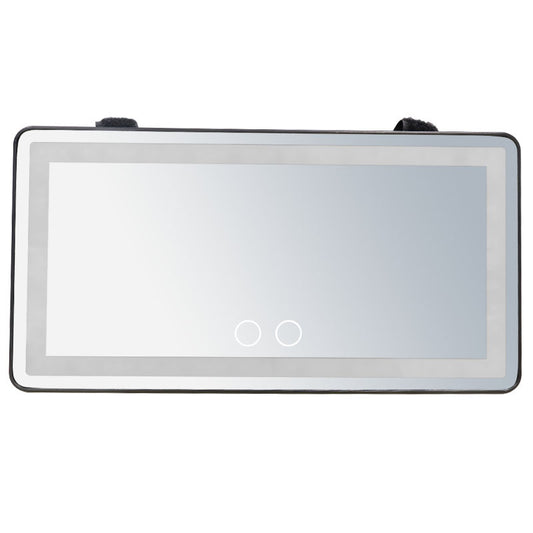 LED Makeup Mirror with Three-Colour Light and Adjustable Brightness, USB Rechargeable, ABS Frame, Type-C Charging, Black and White Options