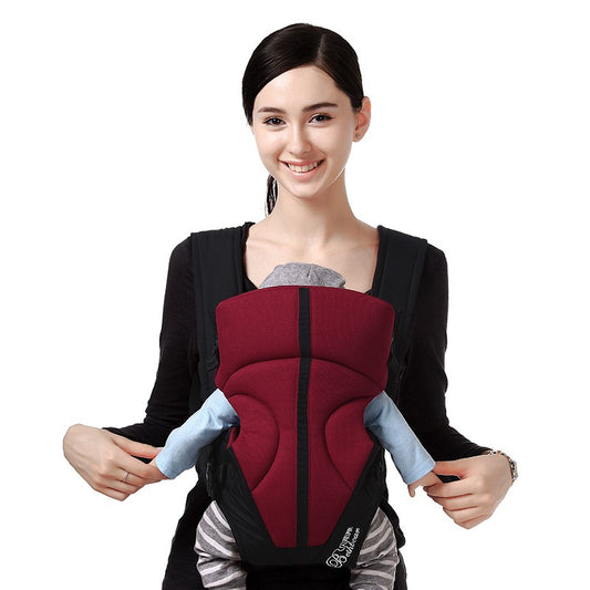Red Baby Carrier with ergonomic design, adjustable straps, and a maximum load capacity of 15kg. Perfect for parents on the go, providing comfort and support for both parent and baby. Ideal for daily use, travel, and outdoor activities. Everything Amazing Shop for this product.