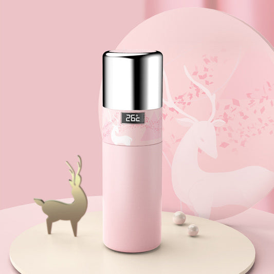 Smart Thermos Cup with LCD Temperature Display and 55°C Fast Cooling – Stainless Steel Vacuum Flask