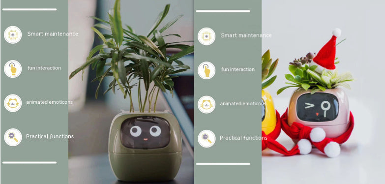Smart Planter – AI-Powered Plant Care with 49+ Expressions, Smart Sensors, and Real-Time Water Monitoring