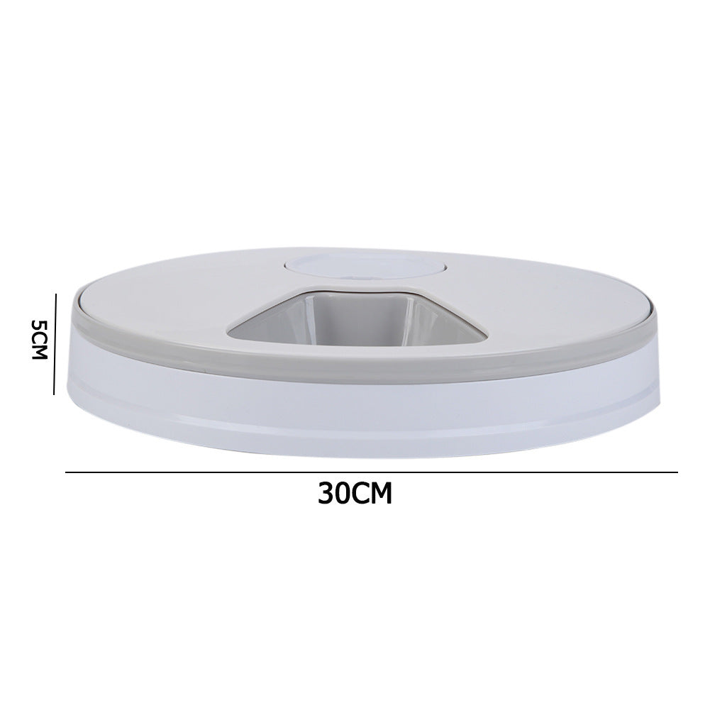 Six-Grid Electric Timing Cat and Dog Feeding Machine – Automatic Pet Feeder for Scheduled Meals