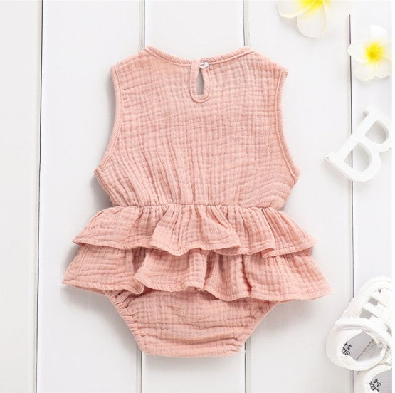 Striped Sleeveless Pettiskirt for Baby Girls – Comfortable Cotton Dress for 70cm to 100cm
