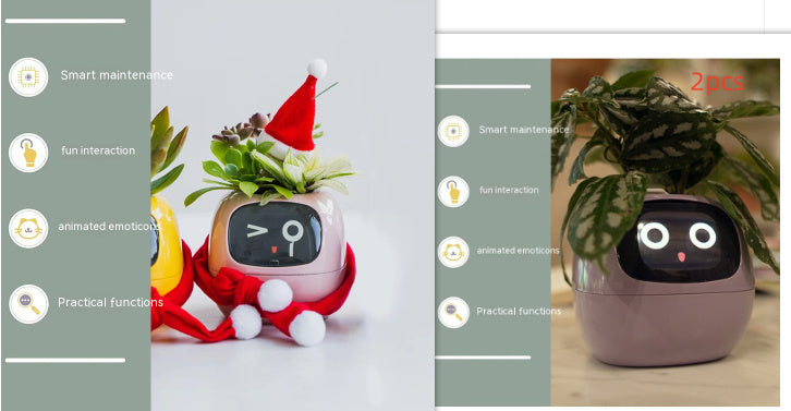 Smart Planter – AI-Powered Plant Care with 49+ Expressions, Smart Sensors, and Real-Time Water Monitoring