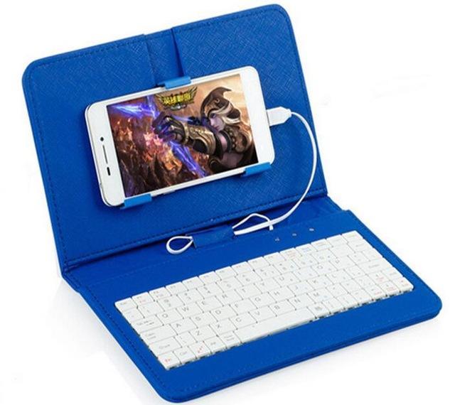 Ultra-Thin Bluetooth Keyboard Leather Case for Mobile Phones