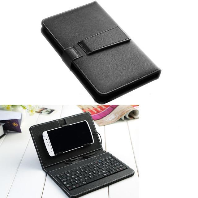 Ultra-Thin Bluetooth Keyboard Leather Case for Mobile Phones