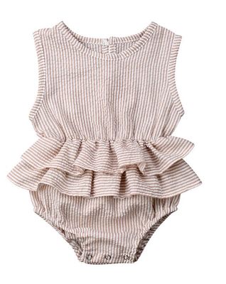 Striped Sleeveless Pettiskirt for Baby Girls – Comfortable Cotton Dress for 70cm to 100cm