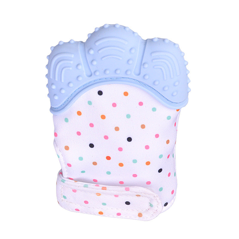Baby Teether Silicone Molar Gloves with Sound Toys - Anti-Bite Relief for Infants