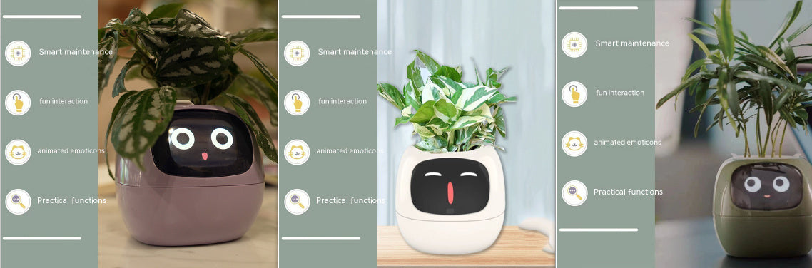 Smart Planter – AI-Powered Plant Care with 49+ Expressions, Smart Sensors, and Real-Time Water Monitoring