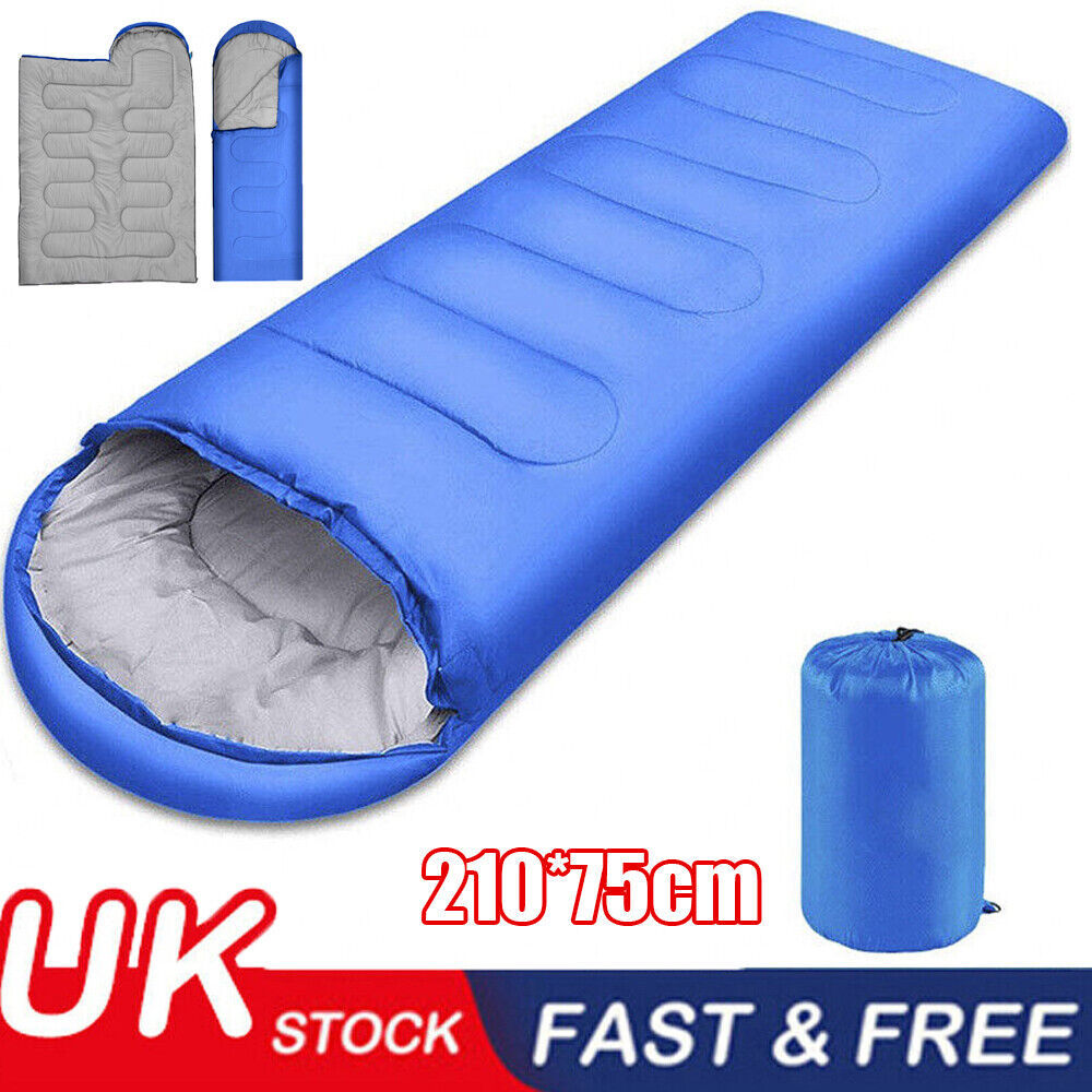 4-Season Lightweight Sleeping Bag – Rectangular Envelope for Kids & Adults (Camping, Hiking, Travel, UK)