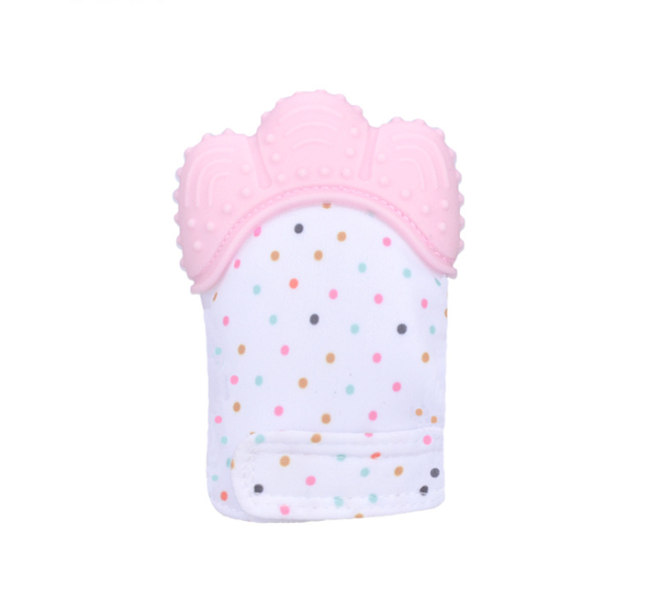 Baby Teether Silicone Molar Gloves with Sound Toys - Anti-Bite Relief for Infants