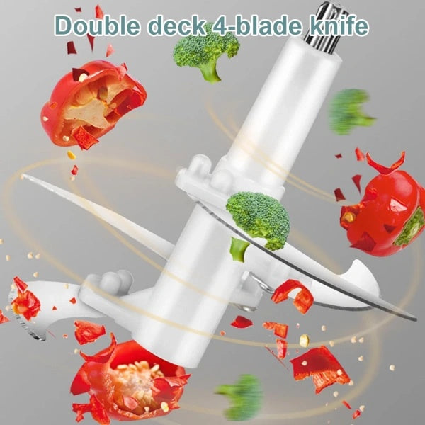 3L Electric Meat Grinder & Food Chopper – 250W Stainless Steel Bowl Mini Food Processor with 4 Blades, Vegetable Slicer, Mixer & Blender (UK Plug)