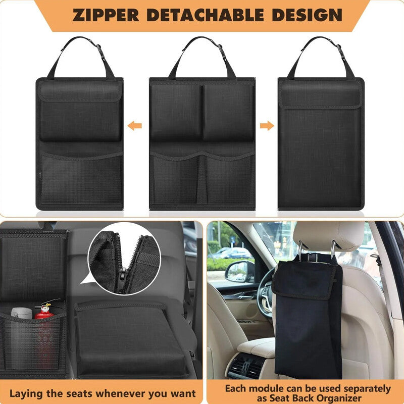 Large Car Boot Organiser Tidy Back Seat Storage Bag Hanging Pocket Accessories