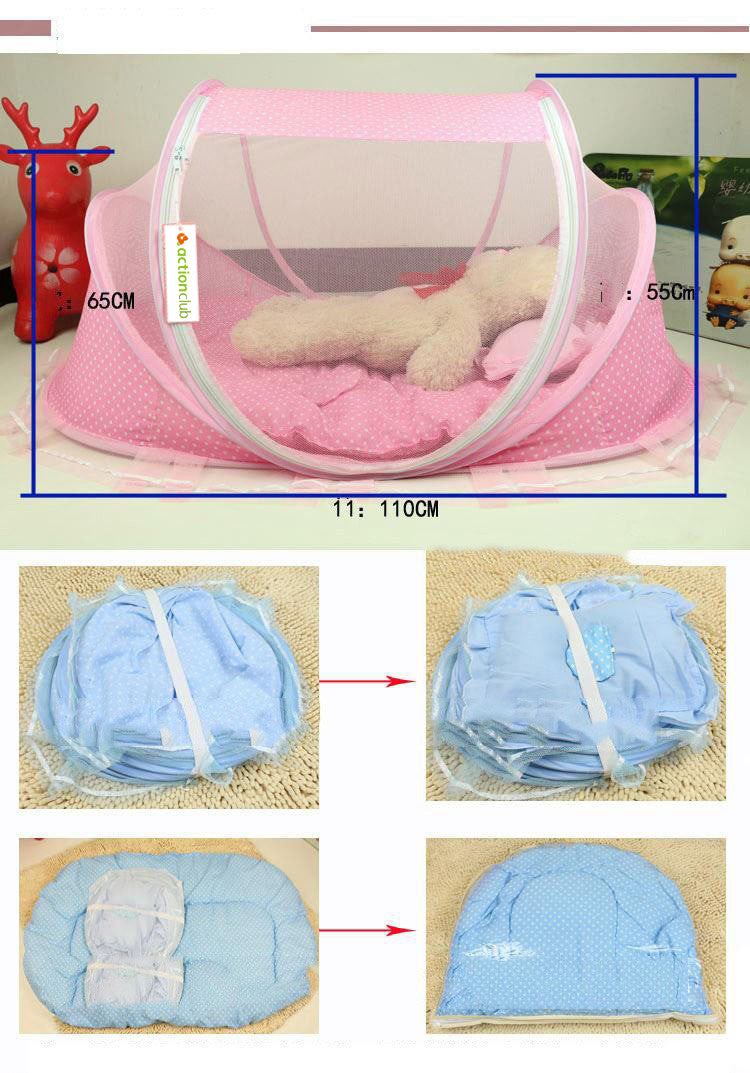 Foldable Baby Bed Net with Pillow - Everything Amazing