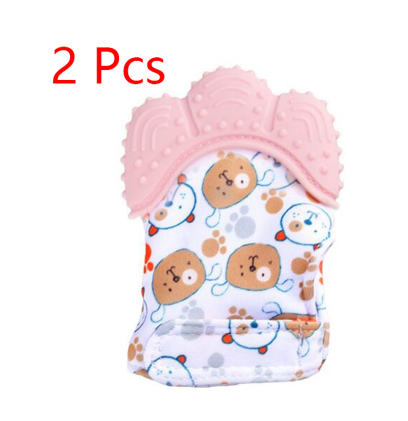Baby Teether Silicone Molar Gloves with Sound Toys - Anti-Bite Relief for Infants