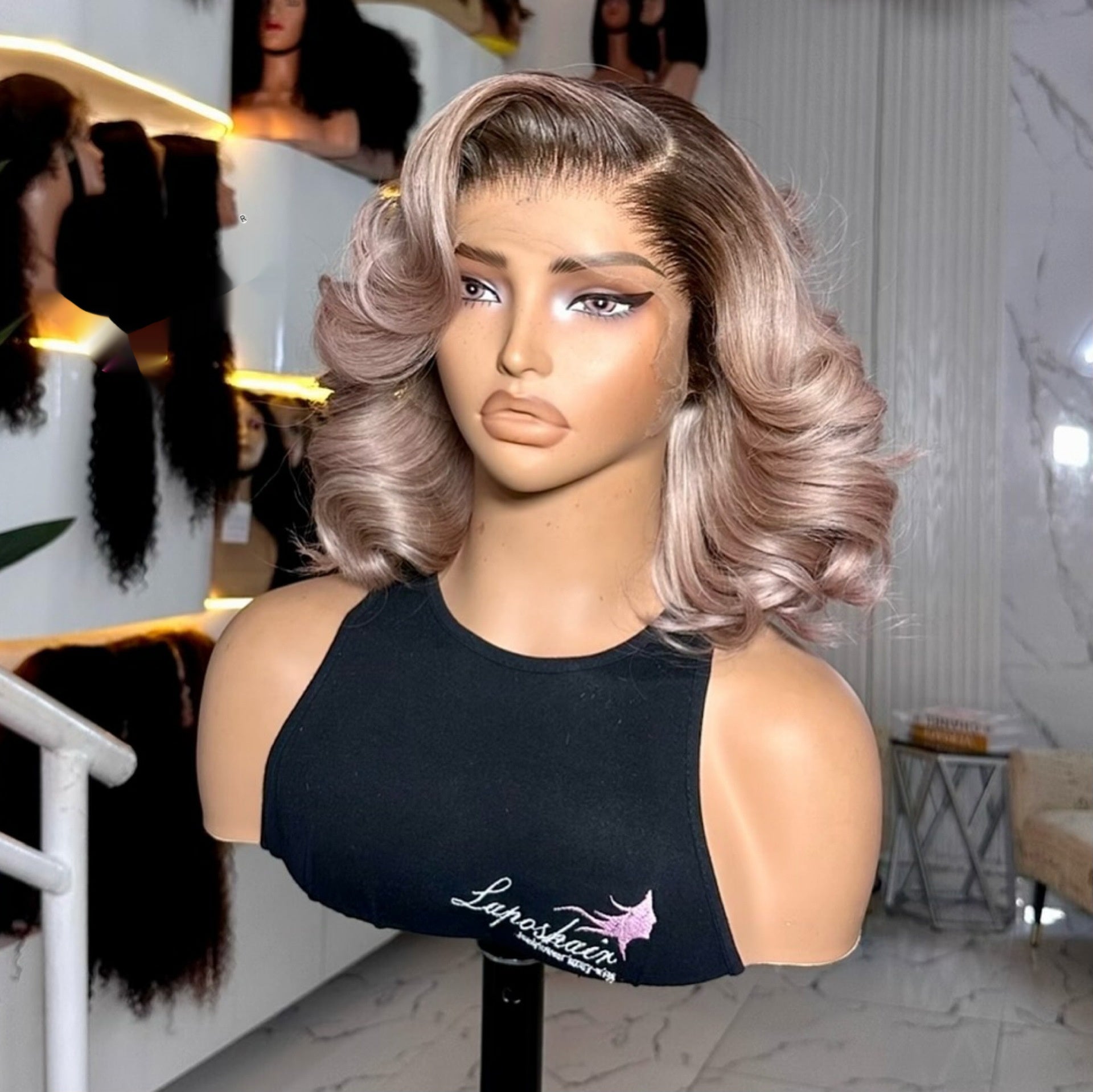 250% density raw Vietnamese human hair full frontal lace wig made from 100% virgin human hair, hand-tied for a natural hairline, soft texture, full volume, and suitable for styling, coloring, and perming.