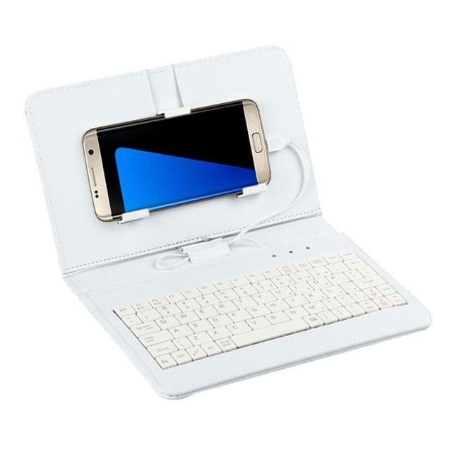 Ultra-Thin Bluetooth Keyboard Leather Case for Mobile Phones