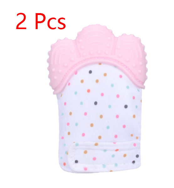 Baby Teether Silicone Molar Gloves with Sound Toys - Anti-Bite Relief for Infants
