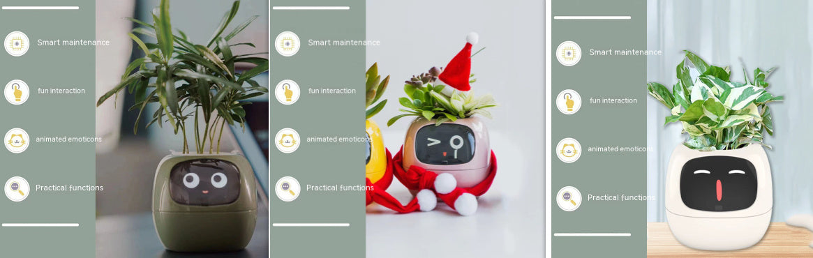 Smart Planter – AI-Powered Plant Care with 49+ Expressions, Smart Sensors, and Real-Time Water Monitoring