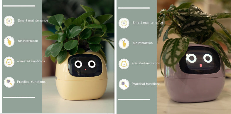 Smart Planter – AI-Powered Plant Care with 49+ Expressions, Smart Sensors, and Real-Time Water Monitoring