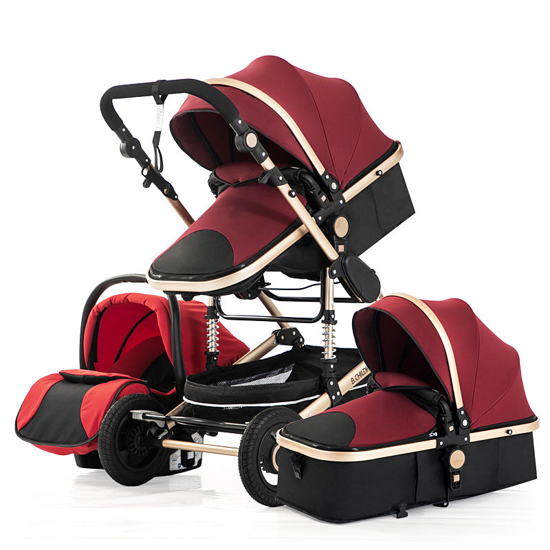 Luxury 3-in-1 Baby Stroller | Stroller, Bassinet, and Car Seat