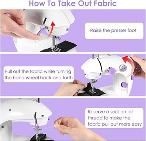 Electric Portable Sewing Machine – Mini Desktop & Handheld Multifunction Sewing Machine with Foot Pedal, Dual Speed, UK Plug