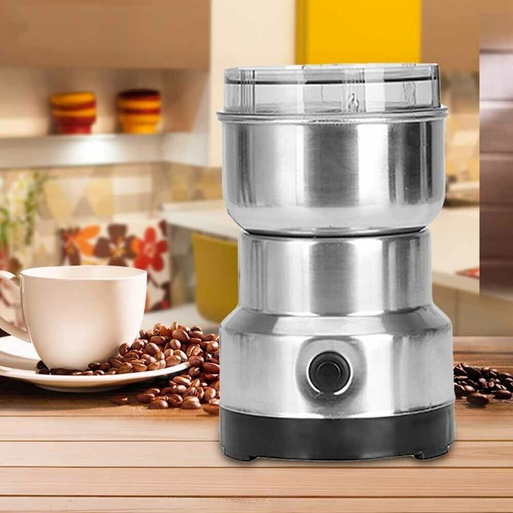 Electric Coffee Grinder UK – 200W Stainless Steel Blade Grinder for Coffee, Nuts, Spices & Beans, Fast & Uniform Grinding