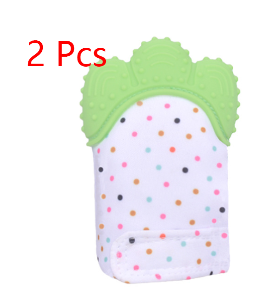 Baby Teether Silicone Molar Gloves with Sound Toys - Anti-Bite Relief for Infants