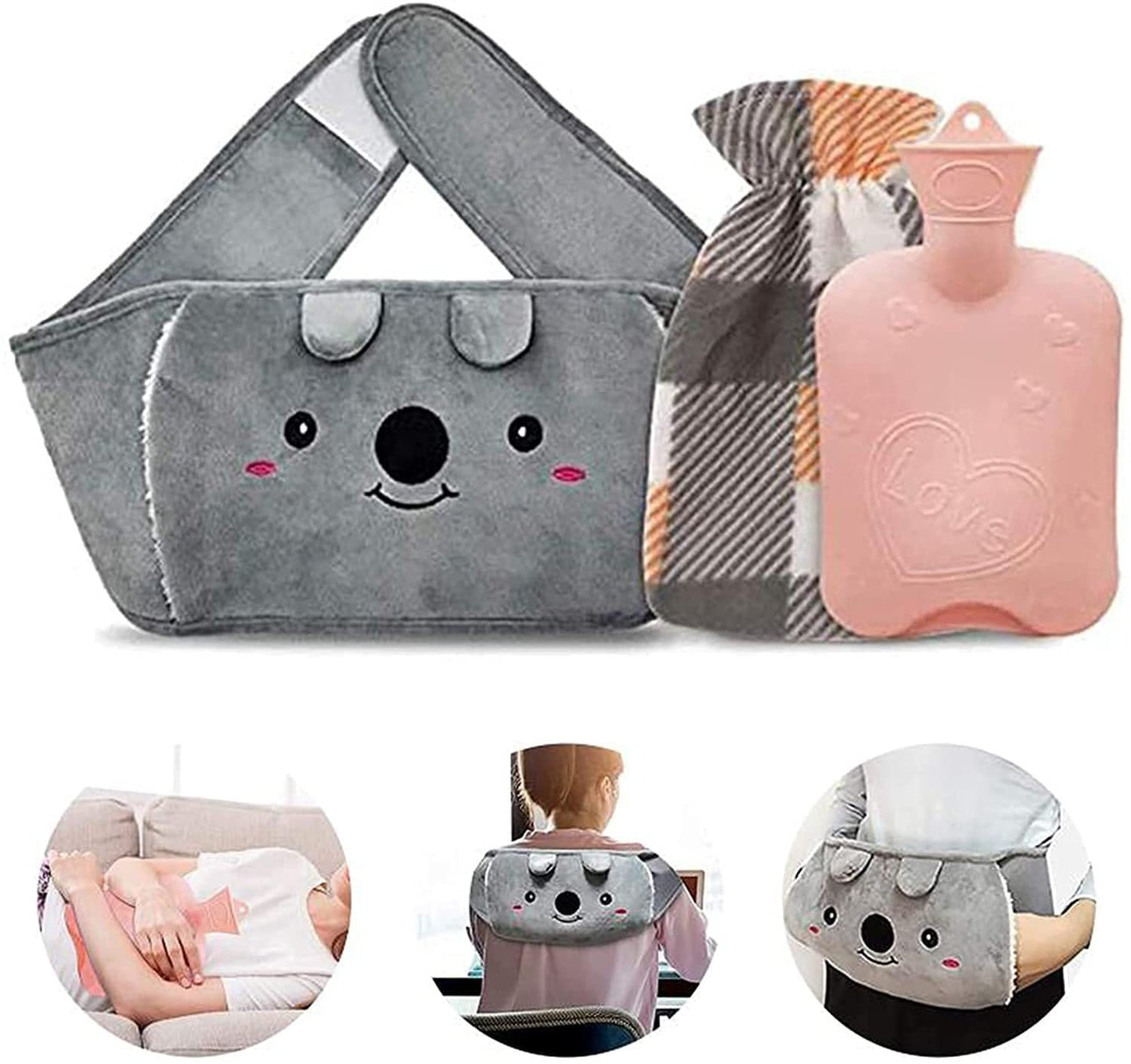 Winter Warmer Belt – Large Cute Animal | Blue Bag Two-Piece Set