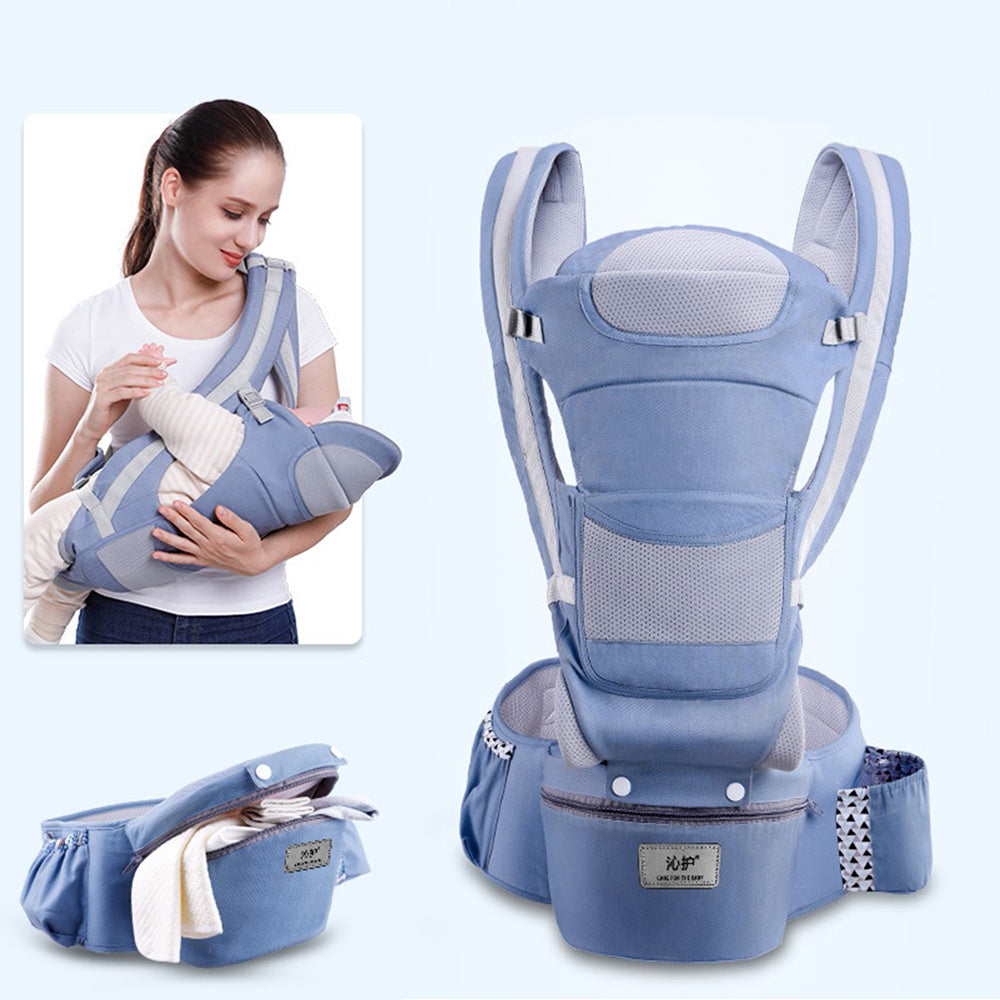 Hip carrier with detachable hood