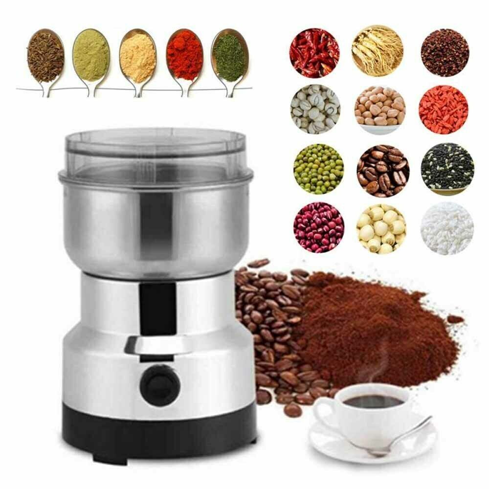 Electric Coffee Grinder UK – 200W Stainless Steel Blade Grinder for Coffee, Nuts, Spices & Beans, Fast & Uniform Grinding