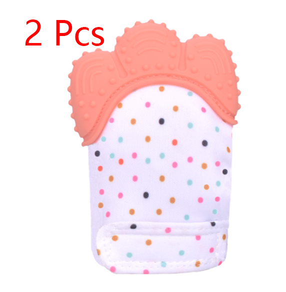 Baby Teether Silicone Molar Gloves with Sound Toys - Anti-Bite Relief for Infants