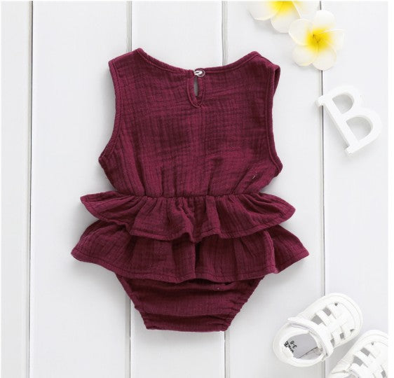 Striped Sleeveless Pettiskirt for Baby Girls – Comfortable Cotton Dress for 70cm to 100cm