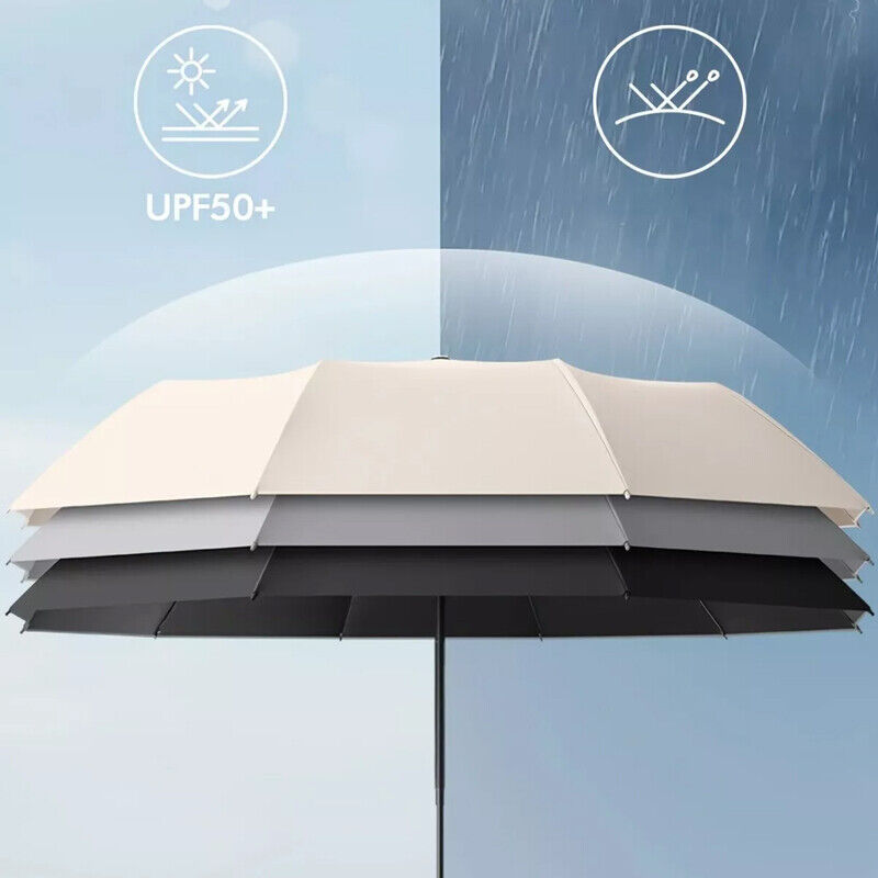 30-Bones Windproof Automatic Folding Umbrella – Strong 105CM Reinforced Travel Umbrella for Men & Women