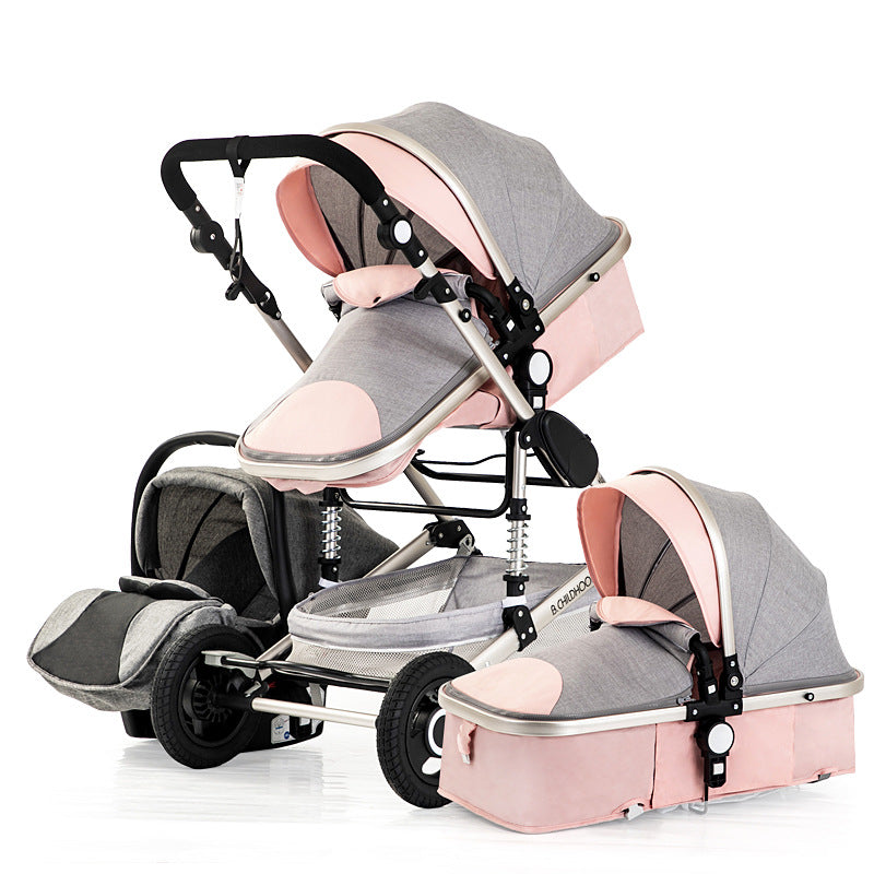 Luxury 3-in-1 Baby Stroller | Stroller, Bassinet, and Car Seat