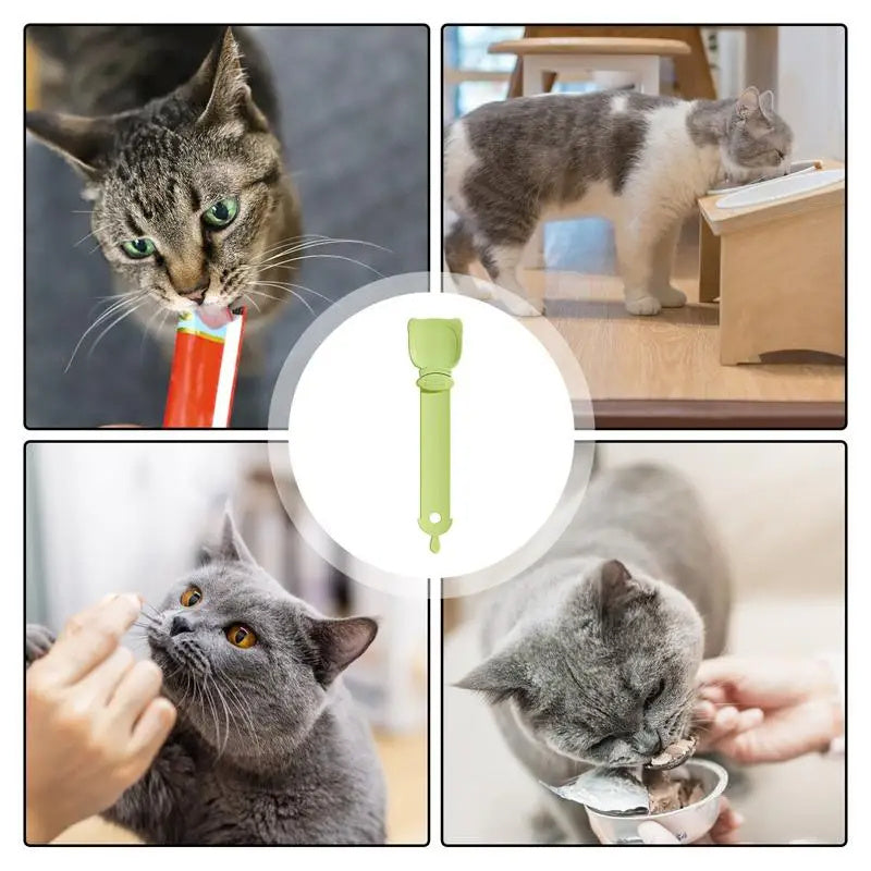 Cat Strip Feeder – Reusable Squeeze Spoon for Wet Food, Cat Treats & Lickable Pet Feeder