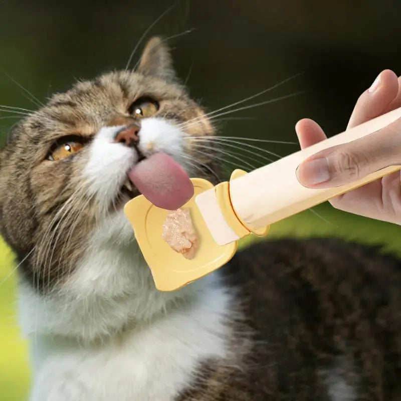 Cat Strip Feeder – Reusable Squeeze Spoon for Wet Food, Cat Treats & Lickable Pet Feeder